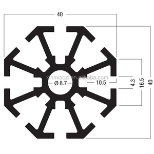 S100 oito extrusão de oito vias, suporte de exposição de alumínio r8, perfis de alumínio de borracha modular de 8k