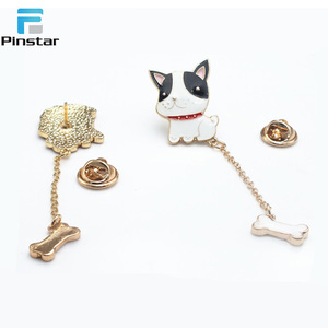 Venta directa de fábrica personalizada perro de dibujos animados de metal pin de solapa - Product Image 1