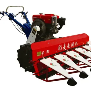hand walking type tractor mounted crops harvester 9hp power gasoline model 4G150 mini paddy rice reaper philippines price