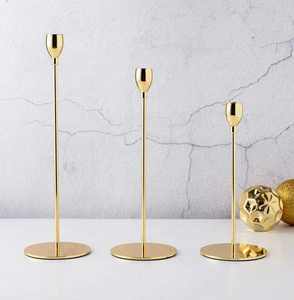 Portacandele in metallo sottile in <span class=keywords><strong>oro</strong></span> sottile per matrimonio all'ingrosso - Product Image 4