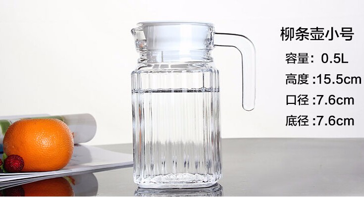 Hotsale glass kettle 1L/2L water glass jug, glass water pitcher