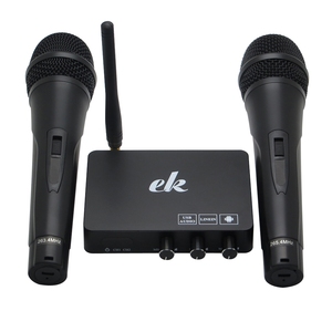 K2 android tv kutusu PC Ev KTV Mini Karaoke Yankı Karıştırıcı Sistemi Dijital Ses ses mikseri Şarkı Makinesi + 2 Kablosuz Mikrofon