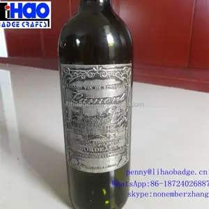Red wine/whisky/brandy/vodka/beer/white wine glasses bottle metal labels