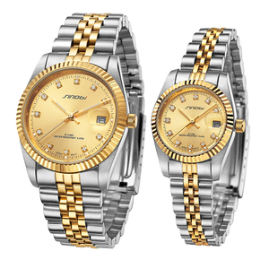 Reloj <span class=keywords><strong>de</strong></span> Pulsera Vogue para Parejas, Modelo 1148, Cuarzo, Completamente en Acero Inoxidable - Product Image 1