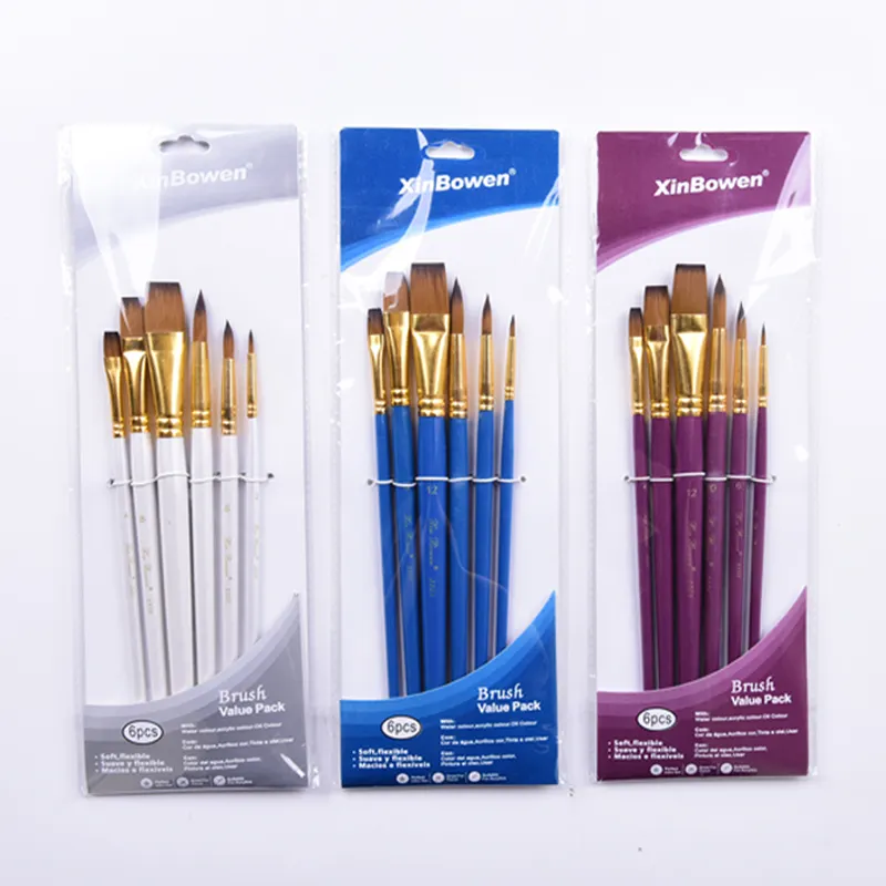 Xinbowen New Styles Art Products Art Paint Brushes Fine Nylon Hair Painting Brush Set