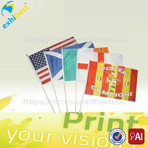 País o logotipo de la empresa imprenta reposteria poliester bandera ondeando personalizado, Bandera de la mano - Product Image 4