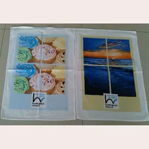 Sweat Cake Design Printed Cotton Tea Towel Made by China BSCI Auditing Factory Used as Kitchen Cloth or Tea Towel