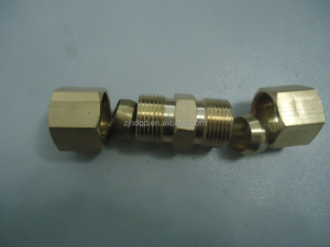 Đồng Thau Hai Ống Nối, Bao Gồm Ba Phần: Thân, Vòng Cắt Và Đai Ốc. Phụ Kiện Nén 3/8'' - Product Image 2