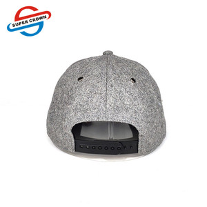 Siêu Vương Miện Tùy Chỉnh Mùa Đông Mũ Màu Đen Da Mũ Snapback Mũ Đầu Lớn Unisex Lông Cừu 6-Bảng Điều Chỉnh 3D Thêu - Product Image 4