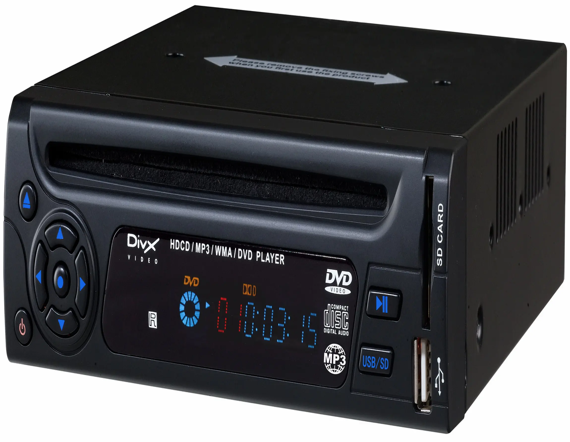 Reproductor de dvd para coche con transmisor FM y USB/SD