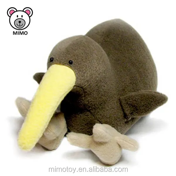 Kiwi bird brinquedo de pelúcia, brinquedo de pelúcia barato, macio, engraçado, boca longa, para crianças