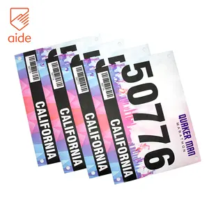 Números personalizados da bib da corrida do tyvek