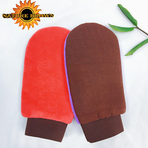 Mitaines de bain exfoliantes en velours, villi, grande taille, application avec poignet,