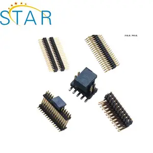 custom 1.0mm/1.27mm/2.00mm/2.54mm/3.96mm/5.08mm Pcb Connector Pin Header Double Row Single Plastic female pin header