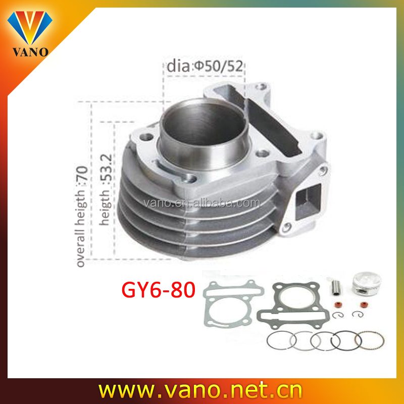Gy6 цилиндр в сборе 50 мм 52 мм Большой Диаметр цилиндра комплект 50cc 80cc 100cc 152FMB