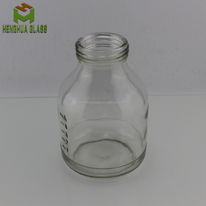 Venta al por mayor 650ml de boca ancha planta de cultivo de tejido transparente brote botella de contenedor de vidrio con tapa de plástico PE