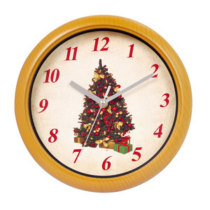 Sıcak satış 10 inç ahşap desen kuş ses duvar saat ev dekoru - Product Image 5