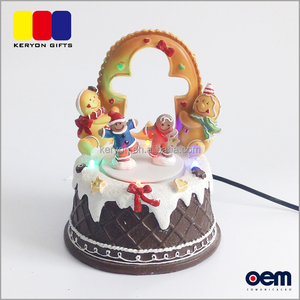 Diseño de <span class=keywords><strong>dibujos</strong></span> animados artesanías de regalo de Navidad caja de música personalizadas movimientos - Product Image 1