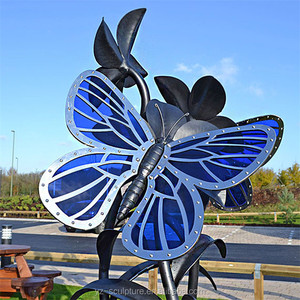 Giardino grande colorato scultura in acciaio inox per la vendita - Product Image 1