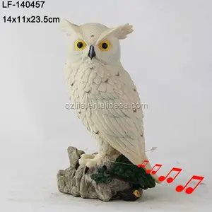 Owl with motion sensor owl statue crafts