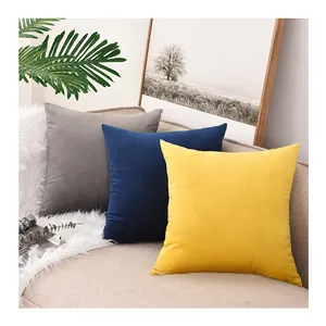 Throw Pillow Case Pillow Cushion Cover Polyester Cotton Wholesale Decorative Velvet Poly Bag Plain Dyed Nonwoven Skyline 45x45cm