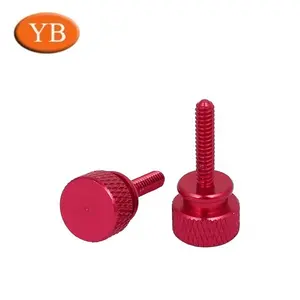 Custom Cnc Turning Anodizing Knurled Thumb Aluminum Machine Screws For PC