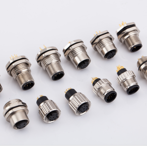 Conector de Montaje en Panel M12, IP67 Impermeable, Tipo DIN con Contactos PCB para Soldar en Paneles <span class=keywords><strong>Eléctricos</strong></span> - Product Image 5