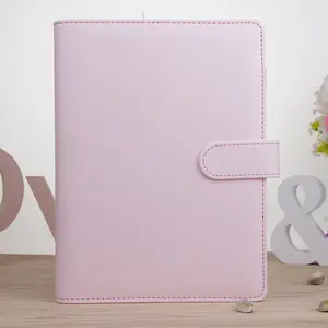 Macaron de cuero de cuaderno de espiral oficina Original diario personal/semana planificador/del organizador del programa anillo lindo papelería binder A5 tamaño