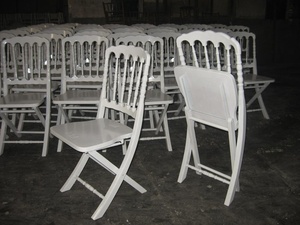 Or blanc Bois <span class=keywords><strong>Chaise</strong></span> <span class=keywords><strong>Pliante</strong></span> <span class=keywords><strong>Napoléon</strong></span> Pour Mariage Hôtel - Product Image 4