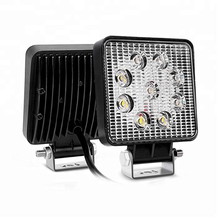4 Inch LED Work Light 27w 9LED 12v LED Work Square Light Spot/ Flood Beam Led Work Lamp