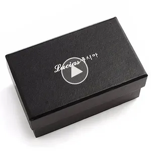 Wholesale black printing hot stamping soda gift fancy box packaging rigid paperboard retail