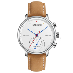 SKMEI H8 Multifunction Special Smart Quartz <strong>Watch</strong> Unisex <strong>His</strong> <strong>and</strong> <strong>Hers</strong> <strong>Watches</strong> With Stainless Steel Case Leather Band - Product Image 1