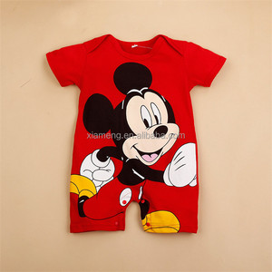 venta Caliente ropa de dormir de algodón moda mameluco del bebé con <span class=keywords><strong>mickey</strong></span> manga corta <span class=keywords><strong>mickey</strong></span> mameluco del bebé para newbron - Product Image 4