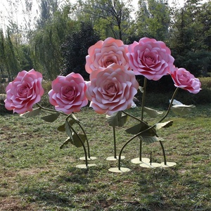 S-1007 bianco finestra grande grande gigante Super formato carta artificiale rosa fiore per <span class=keywords><strong>il</strong></span> matrimonio - Product Image 2