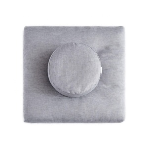 Cojín de meditación de terciopelo ecológico, Cojín cuadrado extraíble de alforfón, para Yoga orgánico, redondo, fabricante - Product Image 4