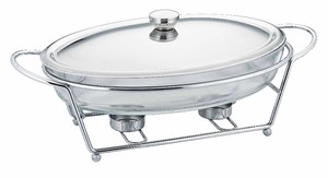 Egg-shaped Hot <strong>Food</strong> Warmer Buffet <strong>Server</strong> with Glass Dish - Product Image 2