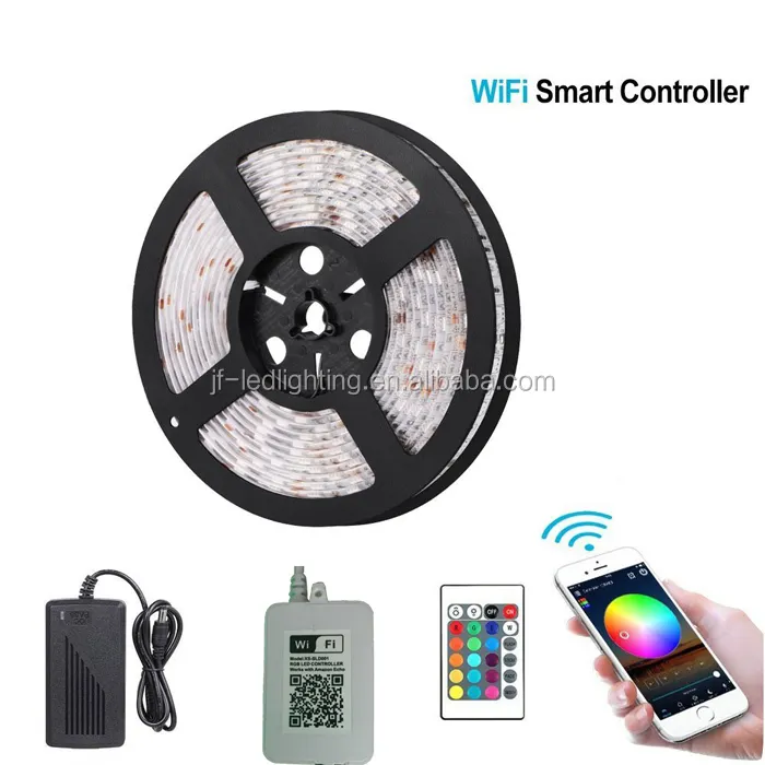 RGB WIFI Smart Phone Wireless Control 12V LED Strip Lights Dimmable Led Strip Lights For Bar