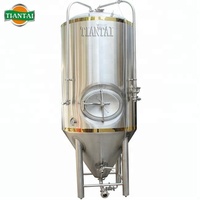 Serbatoio di fermentazione della birra a cono rivestito isolato rivestito in rame rosso 1000L in vendita