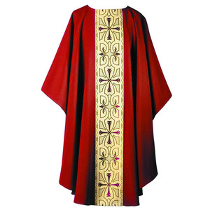 الجملة OEM مخصص التطريز الشمعدان شبروة رداء الليتورية vestment - Product Image 5