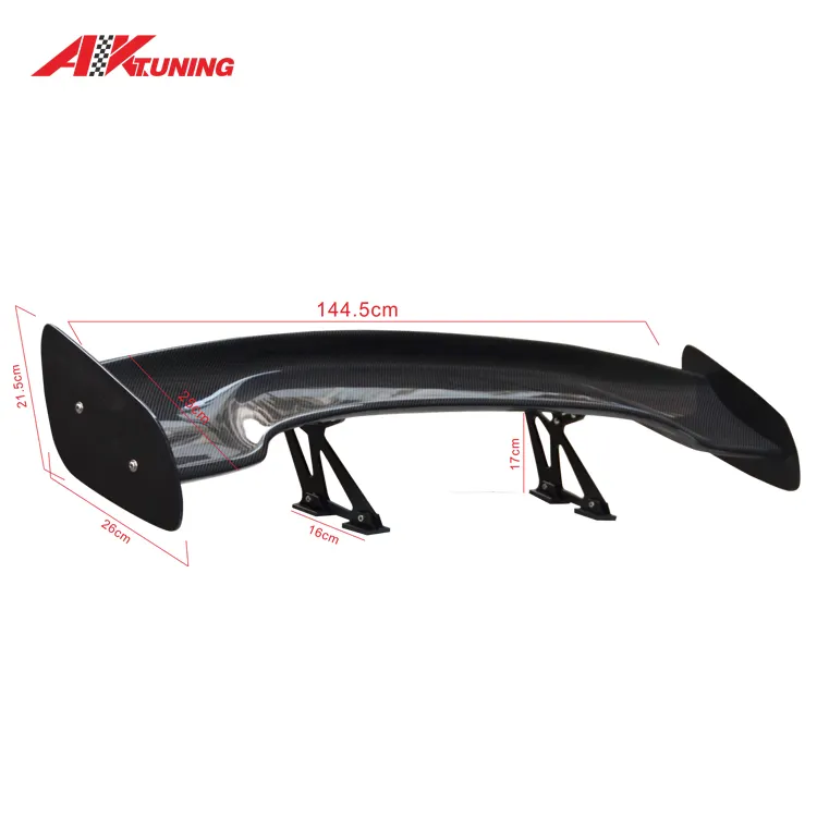 universal 57 inch carbon fiber gt wing spoiler Universal carbon wing