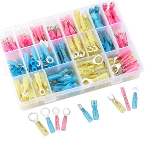 270Pcs Heat Shrink Ring <strong>Terminal</strong> Spade <strong>Terminal</strong> And Crimp <strong>Terminal</strong> Set - Product Image 1