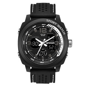 SANDA 790 brand Fashion men sports <span class=keywords><strong>watch</strong></span> orologio digitale impermeabile a LED da uomo <span class=keywords><strong>G</strong></span> orologio a vibrazione casual Relogio Masculino - Product Image 2