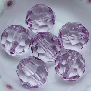 Transparente Acryl Runde 32 Facetten <span class=keywords><strong>Diamond</strong></span> Spacer Perlen