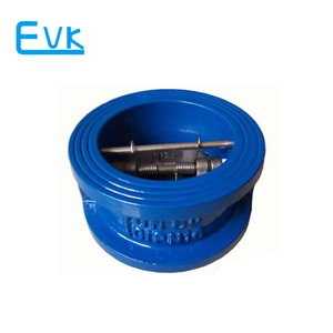Обратный клапан EVK EVK-CKH11 DIN API PN10/6 с двойным диском, чугунным корпусом, уплотнением из ПТФЭ, автоматический, из нержавеющей стали/WCB - Product Image 2