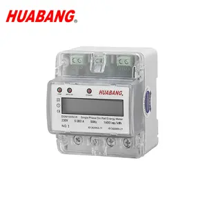 HUABANG — compteur de rail din à 4 module, monophasé, mode rs232 MODBUS RTU