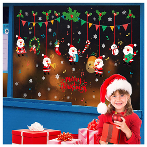 Autocollants de Noël en PVC personnalisés et réutilisables pour vitres de voiture - Product Image 2