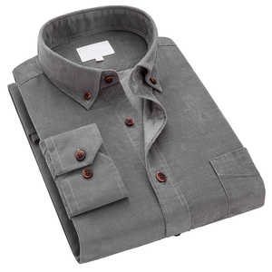 Camicie Casual in <span class=keywords><strong>velluto</strong></span> <span class=keywords><strong>a</strong></span> <span class=keywords><strong>coste</strong></span> personalizzate <span class=keywords><strong>a</strong></span> maniche lunghe da <span class=keywords><strong>uomo</strong></span> - Product Image 5