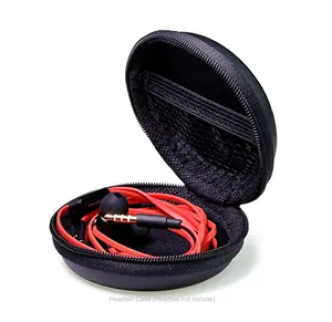Wholesale Small Portable Round Carrying Headset Storage Case EVA Hard Shell Case For Earphone