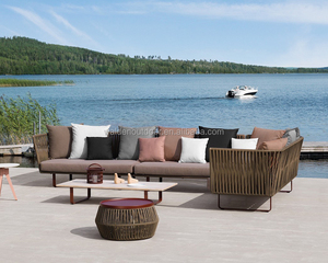 Sofá de Jardín de Mimbre de Alta Calidad, Muebles de Exterior de Lujo, Venta Caliente del Fabricante - Product Image 1