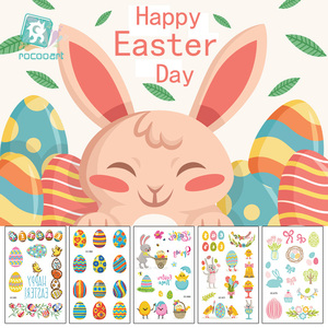 Pasqua Favori di Partito Assortiti Pasqua Tema Tatuaggi Temporanei Bunny Dinosauro Uovo di Pasqua Disegno Tatuaggi Temporanei Per I Bambini - Product Image 3
